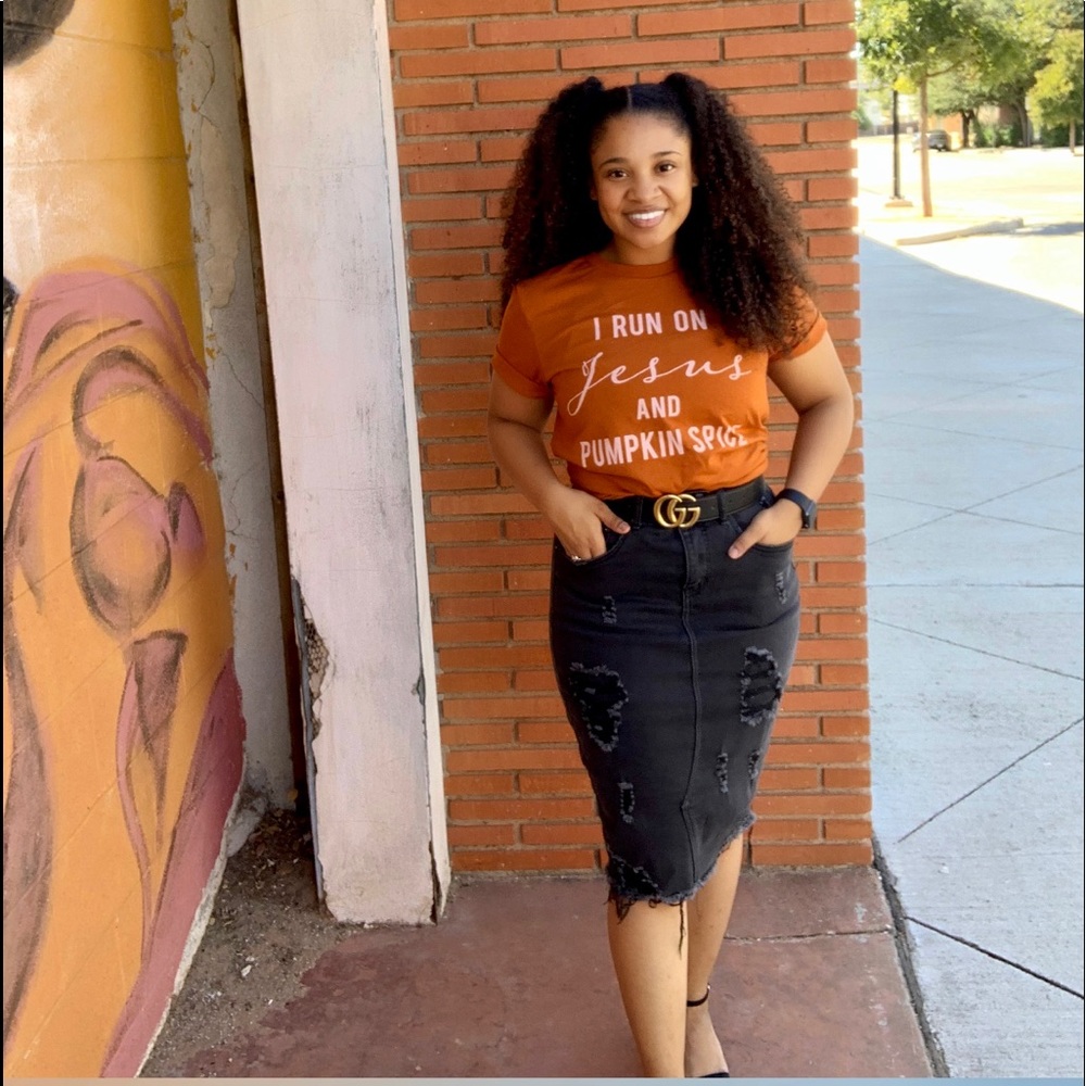 I run on Jesus and pumpkin spice tee